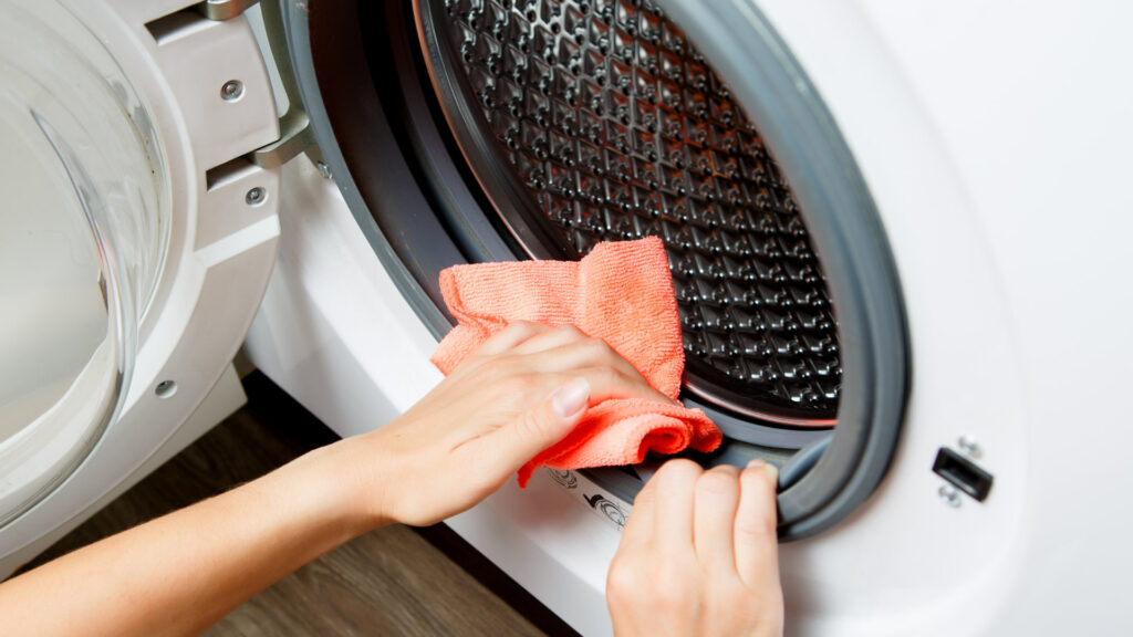 تمیزکردن واشر لاستیکی برای نگهداری از ماشین لباسشویی