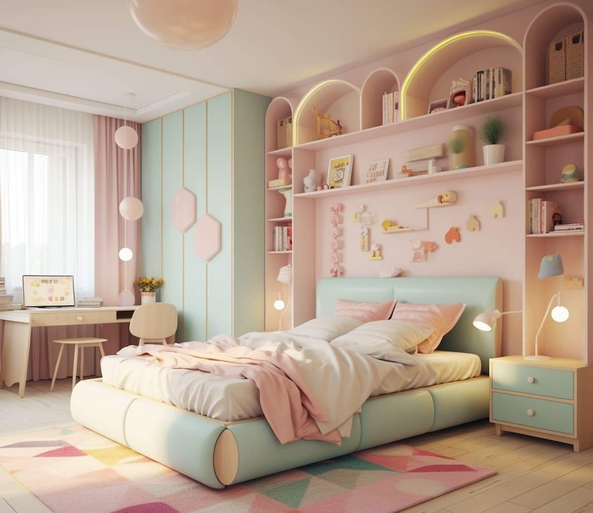 بهترین رنگ‌ ترند 2024 برای اتاق ‌خواب دخترانه